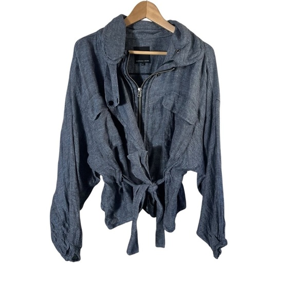 MARISSA WEBB Kayla Anorak Linen Chambray Utility Jacket - Picture 5 of 13